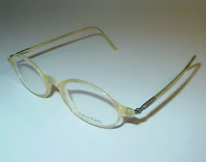 New VINTAGE CALVIN KLEIN EYEGLASSES CK 627 C. 068 Beige Size: 46-20mm Italy - Picture 1 of 6