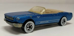 Hot Wheels '65 Mustang Convertible Blue Flake Wide White Walls - 1983 Malaysia - Picture 1 of 10
