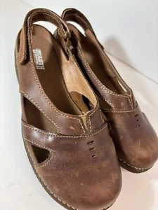 Duluth Trading Company Women’s Brown Leather Closed Toe Sandals 7.5 M - Picture 1 of 13