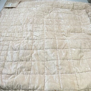 west elm bedspread coverlet king velvet beige pinkish 92x108 modern traditional - Picture 1 of 11