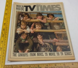 The Cowboys 1974 local TV times guide mag Columbo Clint Howard Raquel Welch - Picture 1 of 7