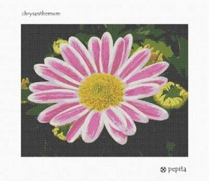 Chrysanthemum Needlepoint Kit or Canvas - Bild 1 von 2
