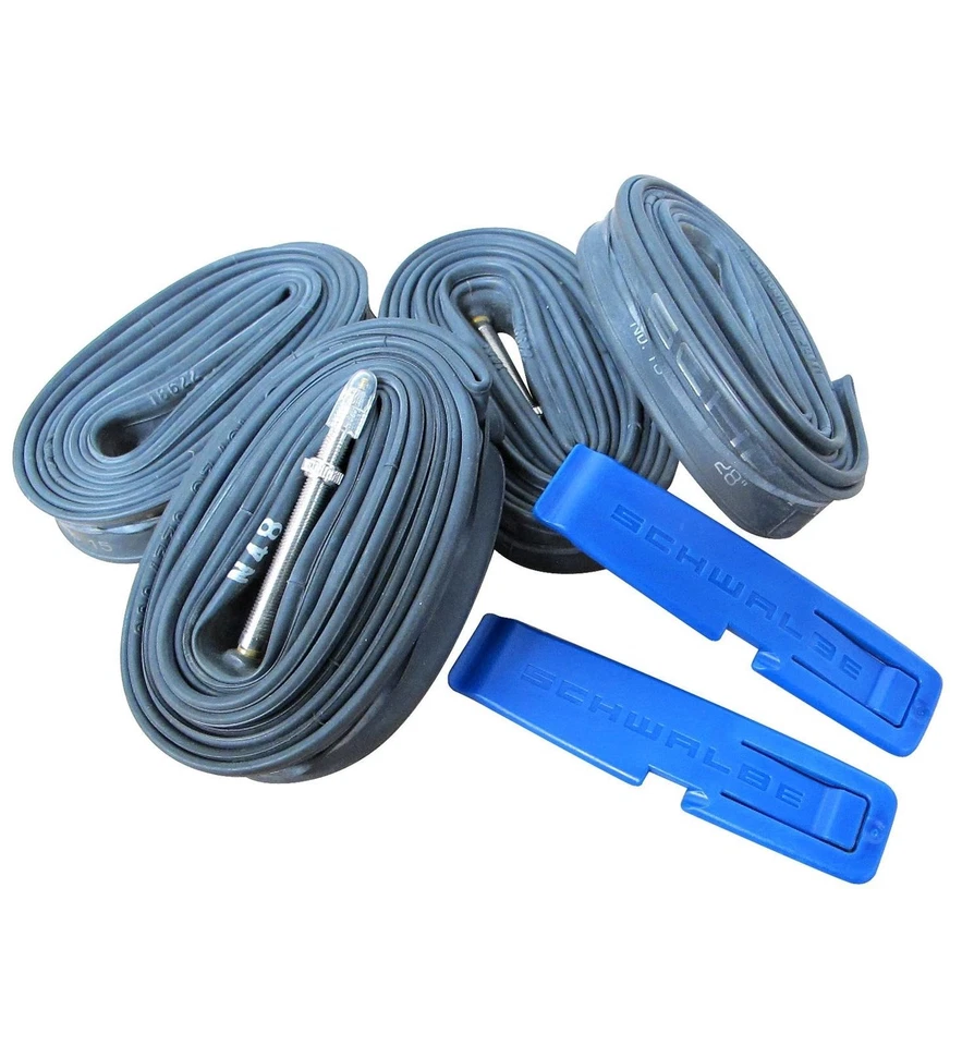 Schwalbe Bundle of 4x Tubes + 2x Tyre Levers - 700 x 18-28c 60mm Presta Valve - image 1 of 1