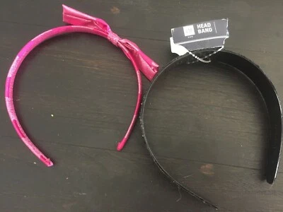 NUEVO Lote de 2 diademas huecas diadema pelo negro brillo bling 32.00  Foto 1 de 3