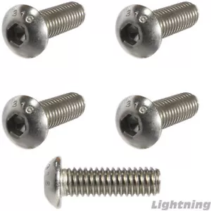 Tornillos de tapa de botón 316 acero inoxidable grado marino 10-24 X 5/8" cantidad 10 - Imagen 1 de 3