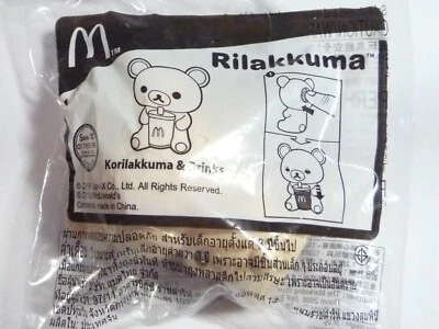 McDONALDS New RILAKKUMA Toy KORILAKKUMA & DRINKS 2018 Malaysia McD Sealed New - Image 1 of 4