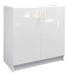 JD Greta NOT Adjustable Kitchen Base Unit 800mm - White Gloss - Picture 1 of 8