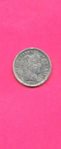 US USA BARBER DIMES SILVER 1898 P FINE-NICE OLD VINTAGE ANTIQUE 10 CENT COIN - Picture 1 of 1