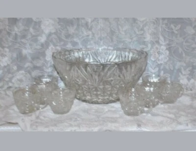 复古 12 件大酒杯玻璃套装带钩(不含午餐碗) — 第 1/4 张图片