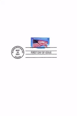 USPS First Day Ceremony Program #3508 Honoring Veterans FDOI 2001 - Image 1 of 4