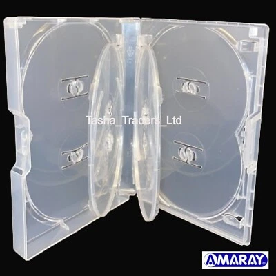 1 x 8 Way Clear Mini Megapack DVD 22mm [8 Discs] Empty Replacement Amaray Case
