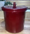 Vintage-Retro Burgundy Tupperware - Storage-Ice Bucket