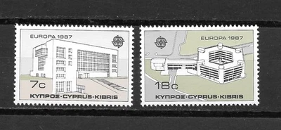 Cyprus 1987 Europa Modern Architecture Set Mint Never Hinged ** - Image 1 of 2