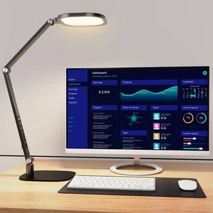 LED Desk Lamp for Home Office, Desk Light for Video Call, 3 Color Temperature... - Picture 1 of 7