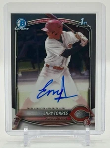 2025 Bowman Chrome Enry Torres Bowman 1st Chrome Auto Reds - Picture 1 of 2