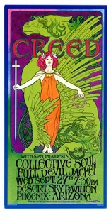 Creed - Original Edition - 2000 Phoenix - 12 1/2 X 24 - Art & Signed Bob Masse - Picture 1 of 1