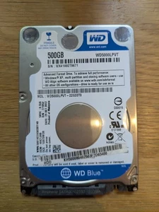 Western Digital WD Blue 500GB 2.5 Internal Drive WD5000LPVT - 22G33T0 - Photo 1/6