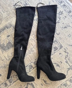 Bota por encima de la rodilla Sam Edelman 'Kent' gamuza negra talla 8 - Imagen 1 de 7