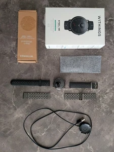 Withings steel hr sport Smart Watch With Metal Links Skate Grey Bracket - Picture 1 of 13