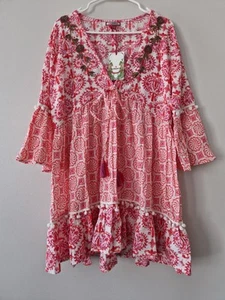 Joe Browns Summer Tunic Top Cotton Top Blouse Dress Size 18 Holiday Boho Top - Picture 1 of 4