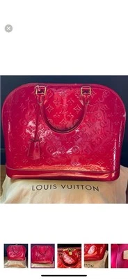 Bolso de Mano Louis Vuitton Alma mm Mujer Monograma Vernis Rojo Foto 1 de 4