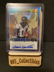 2025 Leaf Football Nation Devin Carter Auto 2/7 Destination: D1" Blue Lava - Bild 1 von 2