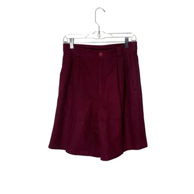 Pantalones Cortos Cullote Vintage Años 70 Casablanca 100% Lana Granate Para Mujer Talla 12 Foto 1 de 4