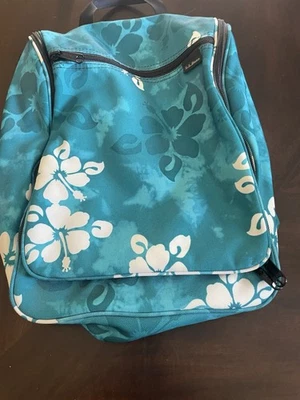 LL Bean Bolsa de Aseo Colgante Viaje Hawaiano Verde Organizador Hibisco  Foto 1 de 4