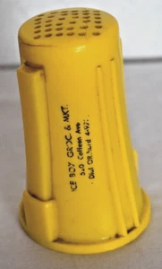 Coctelera de sal y pimienta publicitaria vintage caja de hielo supermercado Sheridan WY - Imagen 1 de 6