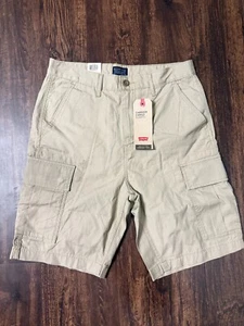Levis Classic Carrier Cargo Shorts Two Horse Men’s Sz 30 Khaki Tan Ripstop ins 9 - Picture 1 of 7