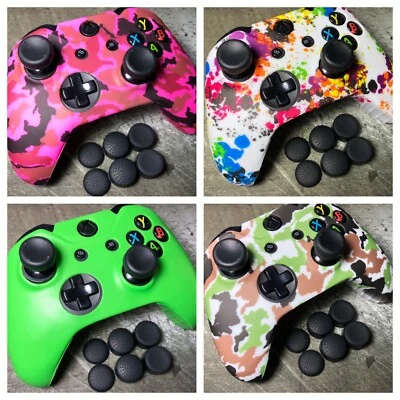 Bundle of Silicone Rubber Skin Case Cover Analog Grips For Xbox One Controller - Image 1 of 4