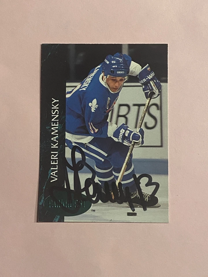Valeri Kamensky 1992-93 Parkhurst Emerald Ice Auto Autograph - Image 1 of 3