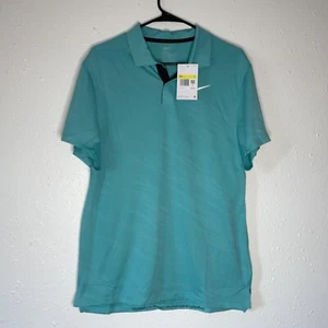 Nike Men's Size S ADV Tiger Woods Golf Polo Shirt Top Teal Green DA3075-392 - Picture 1 of 3
