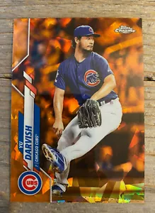 2020 Topps Chrome Yu Darvish Orange Sapphire #'d 18/25 RARE Chicago Cubs - Picture 1 of 2