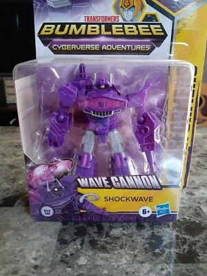 New SHOCKWAVE Cyberverse Hasbro Transformers Wave Cannon Warrior Class Figure - Image 1 of 3