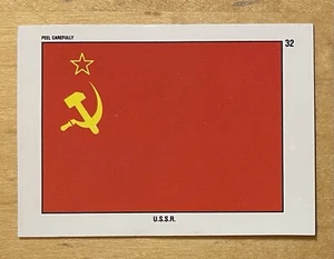 RUSSIA  USSR FLAG STICKER / PUZZLE CARD 1991 TOPPS DESERT STORM 2nd SERIES #32 - Picture 1 of 3
