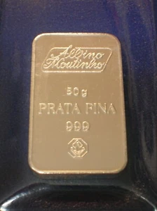 50 grams SILVER BAR - 999 / ALBINO MOUTINHO - Picture 1 of 3