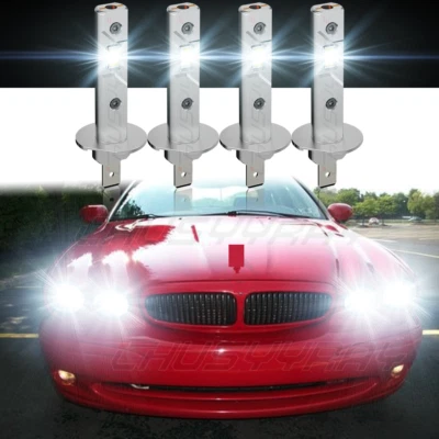 Combo de faros LED 4x H1 bombillas de haz alto y bajo 6000 k para Jaguar X-Type 2002-2008 Foto 1 de 4