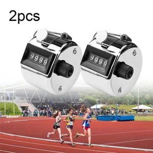 2Pcs 4 Digit Counting Manual Hand Tally Number Counter Mechanical Click Clicker - Picture 1 of 9