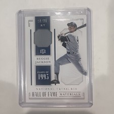 2019 National Treasures Reggie Jackson Hall Of Fame Materials GU Jersey #d 19/99