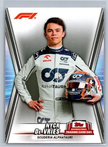 Día Internacional de Tarjetas Coleccionables Topps Fórmula 1 2023 #NTCD-F19 Nyck De Vries - Imagen 1 de 2