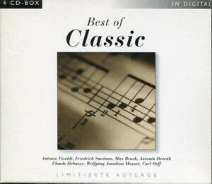 4 CD-BOX BEST OF CLASSIC  Vivaldi Smetana Bruch Dvorak Debussy Mozart Orff 1999