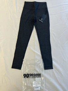 Power Flex Women's Leggings - 90 Degree by Reflex - Charcoal - Small - New - Picture 1 of 3