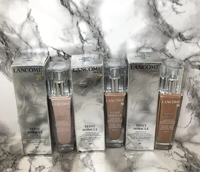 Lancome Teint Miracle Foundation 30ml, Brand New Blemished Box-Various Shades- - Image 1 of 4