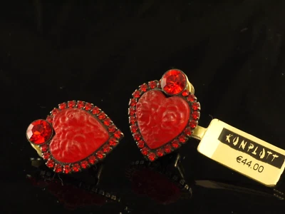 Konplott by Miranda Ohrclip Heart Rot Clip - Bild 1 von 3