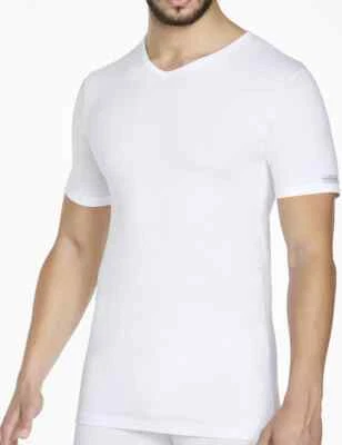 3 maglie collo a V uomo mezza manica cotone elasticizzato elastico Pierre Cardin - Immagine 1 di 4