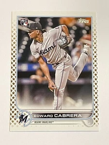 2022 Topps Baseball Gold Stars #566 - Edward Cabrera RC - Miami Marlins - Picture 1 of 2