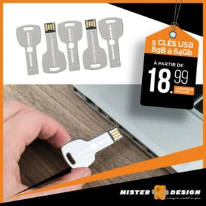 5 Clés USB Key 8Gb - 16Gb - 32Gb - 64 Gb - livraison gratuite - envoi suivi - Photo 1/4