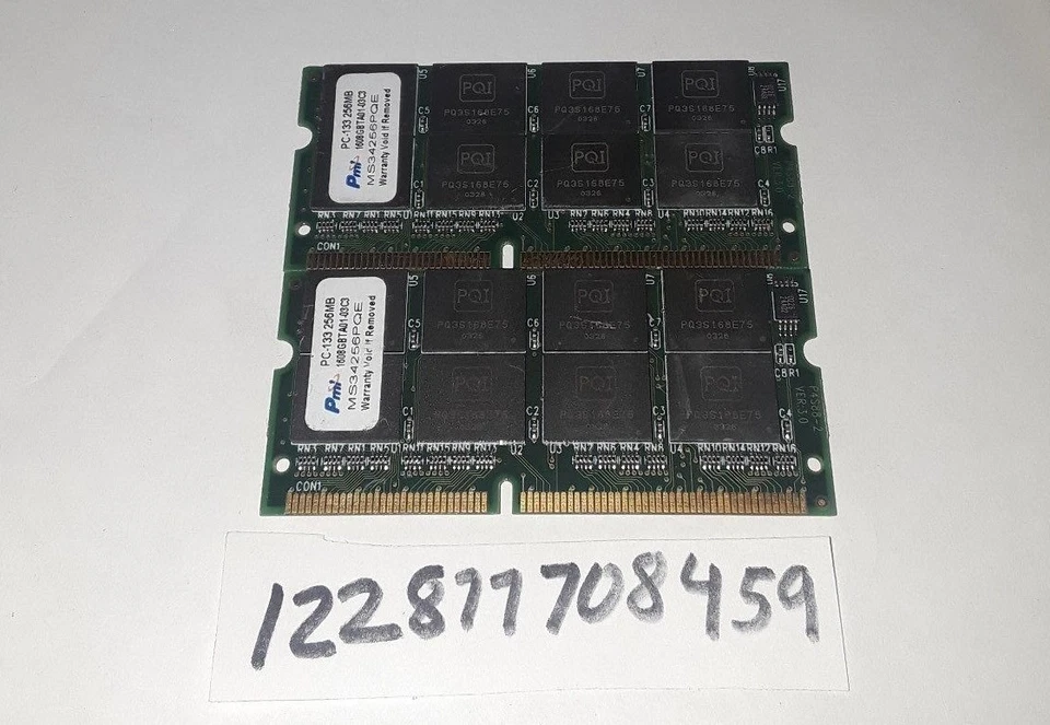512MB KIT SDRAM SDR SD PC133/100 100MHZ 100 144-PIN SO-DIMM INTEL RAM 16CHIPS  - Image 1 of 1