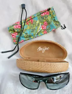 Vintage Maui Jim MJ 106-62 Sunglasses w/ Case Floral Pouch Bundle Made in Italy - Picture 1 of 14